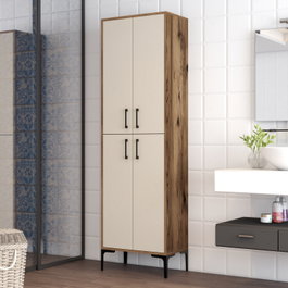 Hanah Home Berlin A Armario Multiusos Nogal y Crema